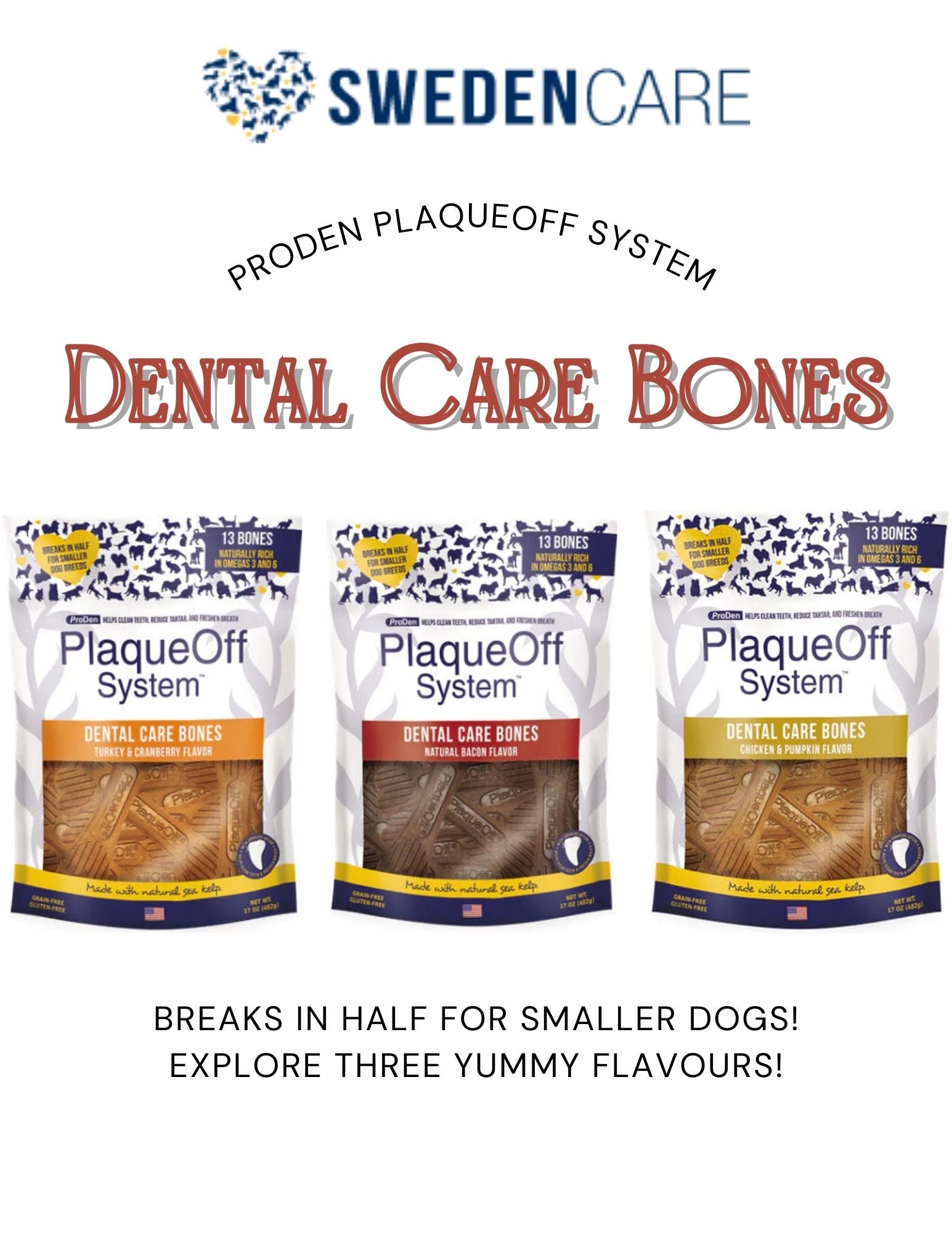 ProDen Plaque Off System Dental Care Bones (Dogs) | Swedencare