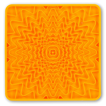 Framed Spill Resistant Silicone Lick Mat (Orange) | Messy Pets