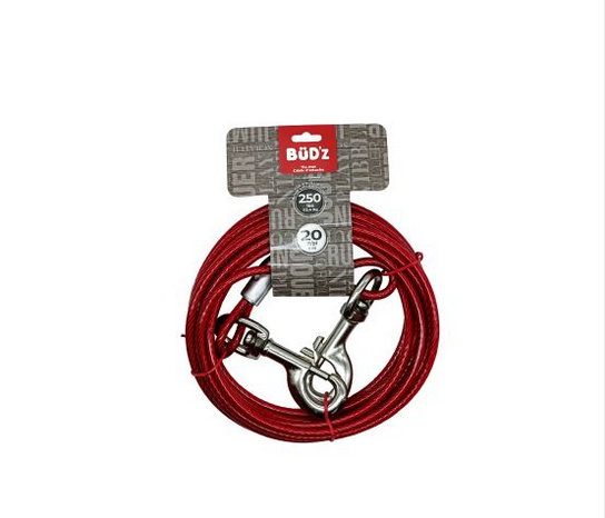 Tie Out Cable (250lbs, 20ft) | Bud'z