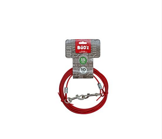 Tie Out Cable (15lbs, 10ft) | Bud'z