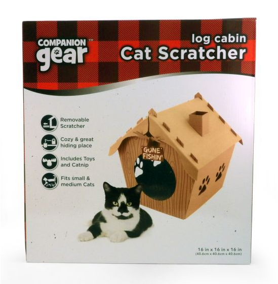 Log Cabin Cat Scratcher | Companion Gear