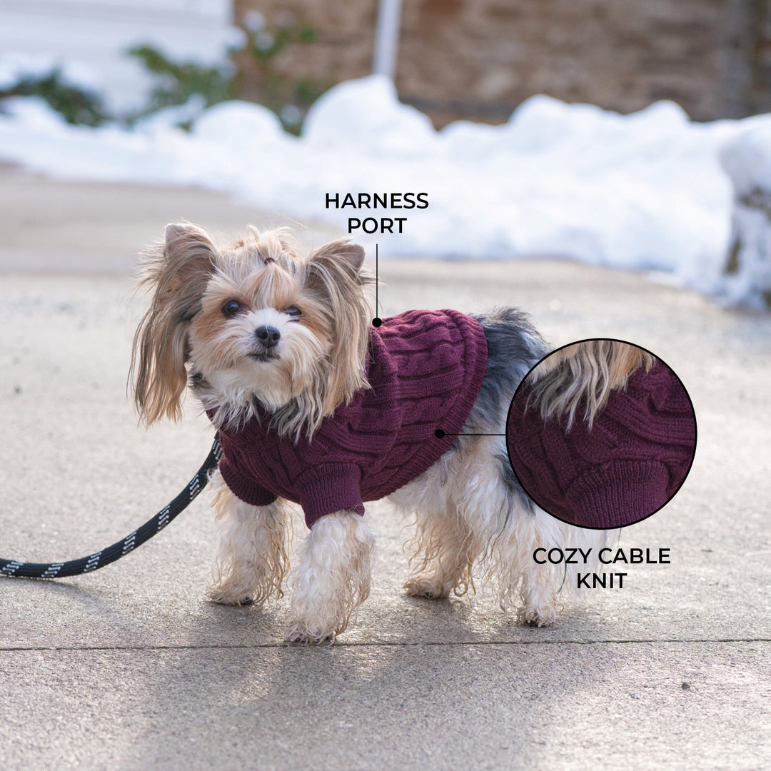 Brentwood Cable Knit Sweater (Skipper Blue) | Shedrow K9