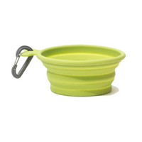 Silicone Collapsible Bowl (Large, Green) | Messy Pets