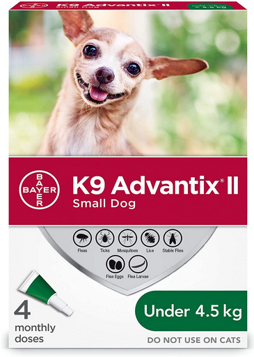 K9 Advantix II Flea and Tick Treatment (Small <10 lbs) Bayer