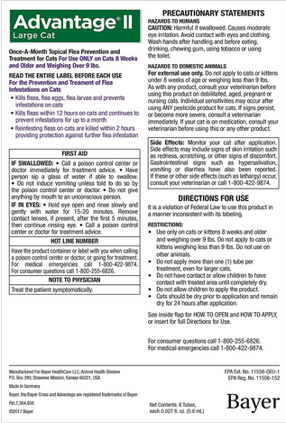Advantage II Flea Treatment (Large Cat, >8.8lb) | Bayer