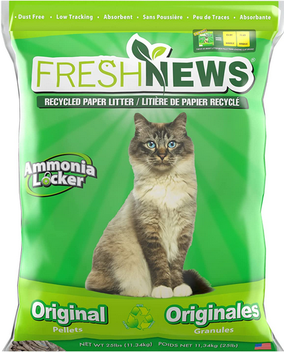 Recycled Paper Cat Litter (25lb) | Fresh News