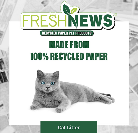 Recycled Paper Cat Litter (25lb) | Fresh News