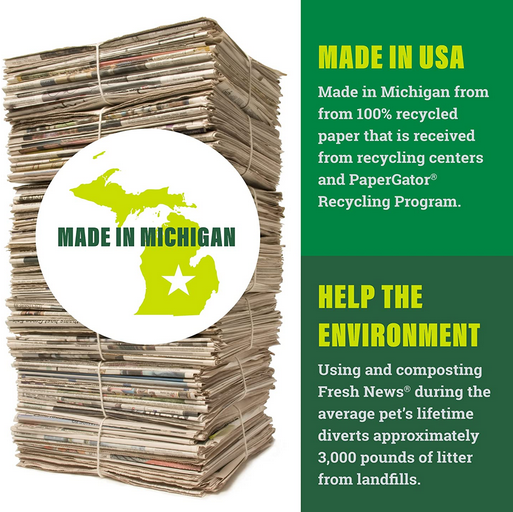 Recycled Paper Cat Litter (25lb) | Fresh News