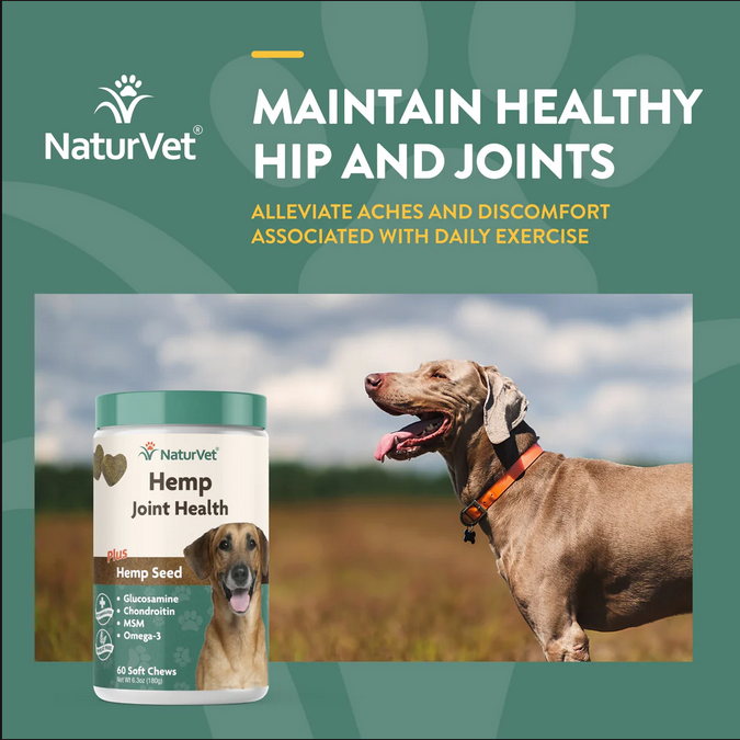 Hemp Joint Health (Dogs, 60 Count) | NaturVet