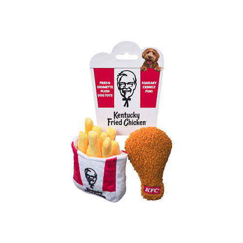 KFC Plush Fries & Drumette Dog Toy (2 Pack) | Spot