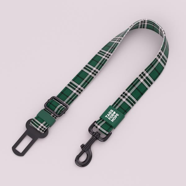 Green Plaid Seat Belt | Tags For Hope