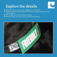 Bark Notes Collar/Leash Cover (CAUTION, 1") | RC Pets