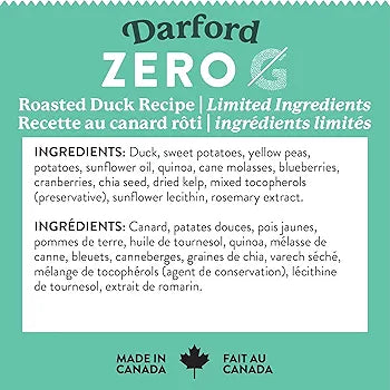 Zero/G Roasted Duck Dog Treats | Darford