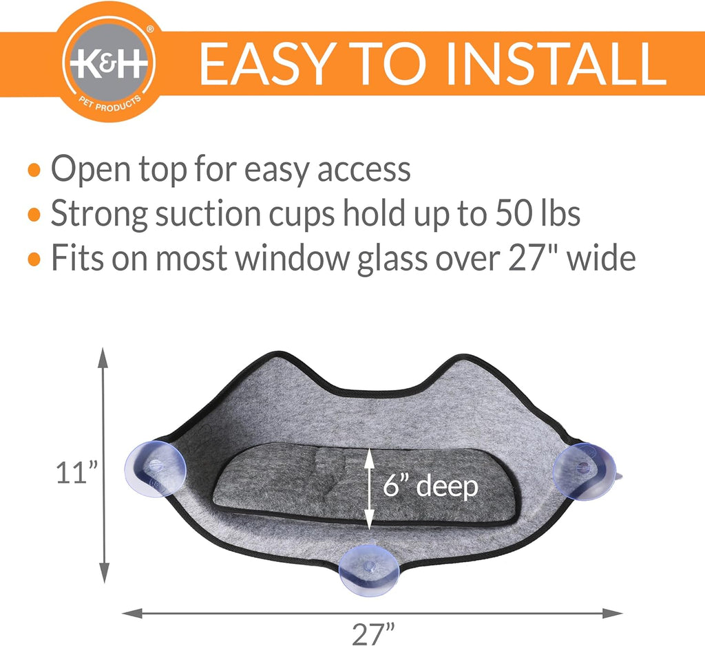 EZ Window Mount Kitty Sill (Kitty Face) | K&H Pet Products