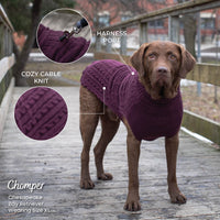 Brentwood Cable Knit Sweater (Wine Tasting, M-XL) | Shedrow K9