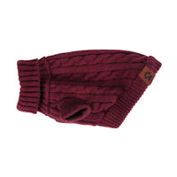 Brentwood Cable Knit Sweater (Wine Tasting, XS-M) | Shedrow K9