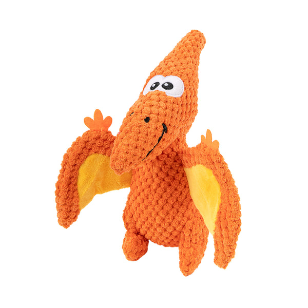 Plush Dragon Dog Toy (Orange) | Brookbrand Pets