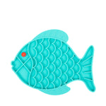 Fish Silicone Lick Mat (Teal) | Brookbrand Pets