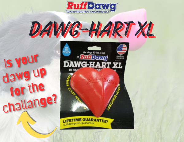 Indestructible Rubber Dawg-Hart (XL, Red) | Ruff Dawg