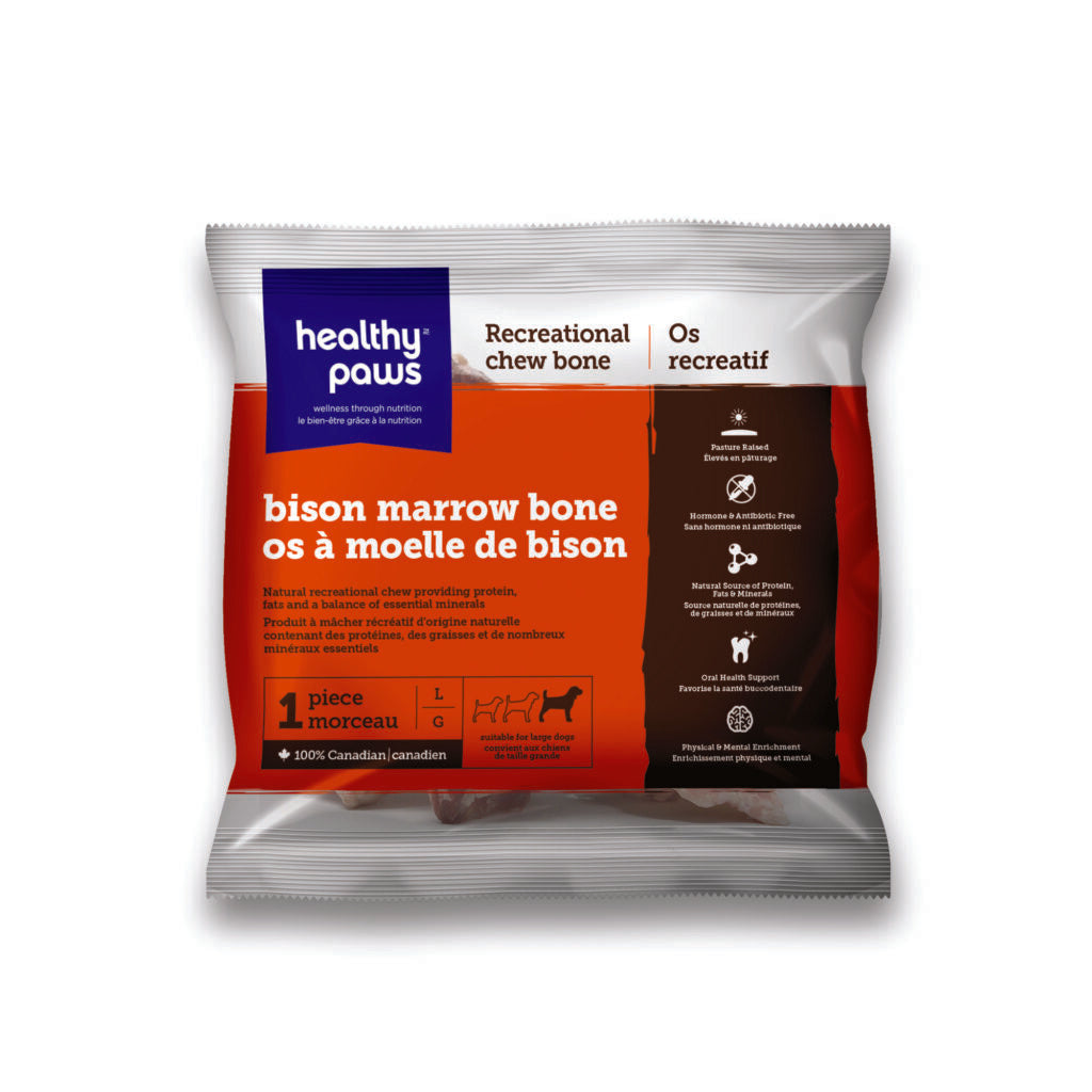 Raw Frozen Bison Marrow Bone (Large) | Healthy Paws