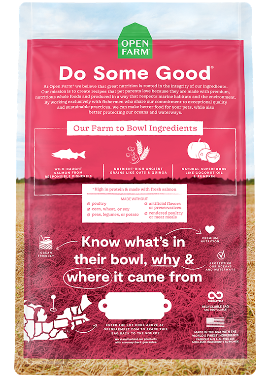 Ancient Grains Wild-Caught Salmon Dog Food (22lb) | Open Farm