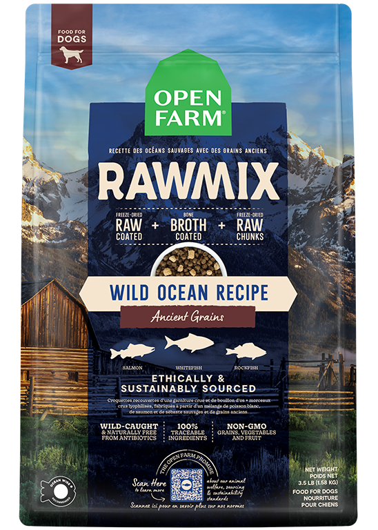 RawMix Ancient Grains Wild Ocean Dog Food (20lb) | Open Farm
