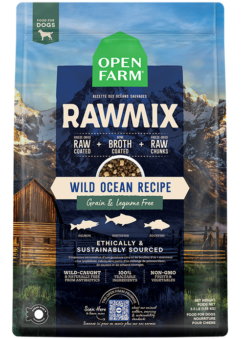 RawMix Grain-Free Wild Ocean Dog Food (20lb) | Open Farm