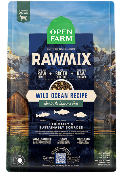 RawMix Grain-Free Wild Ocean Dog Food (20lb) | Open Farm