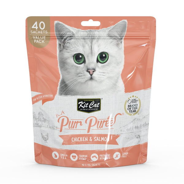 Purr Purées Chicken & Salmon Cat Treat (40pk) | Kit Cat