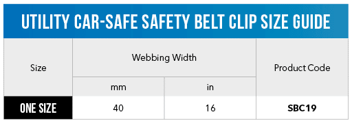 Utility Car-Safe Safety Belt Clip (Black) | Rogz