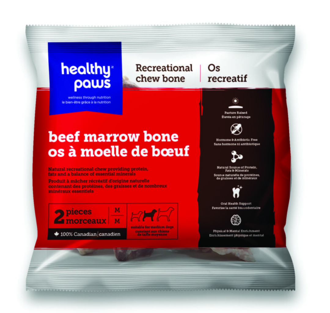 Raw Frozen Beef Marrow Bone (Medium) | Healthy Paws