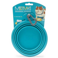 Silicone Collapsible Bowl (Small, Teal) | Messy Pets