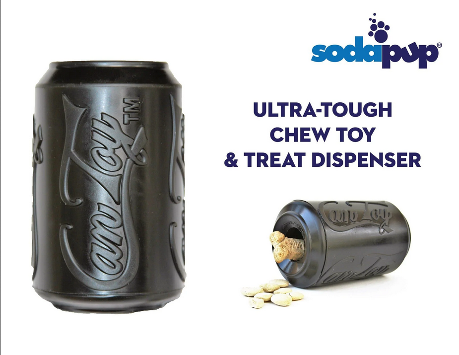 Magnum Soda Can Treat Dispenser (Medium, Black) | SodaPup
