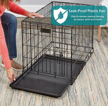 Deluxe Double-Door Dog Crate (24") | Bud'Z