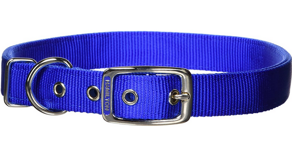 Double Deluxe Dog Collar (Blue, 24") | Hamilton
