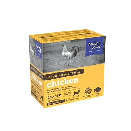 Chicken Raw Frozen Meals For Dogs (8lb) | Healthy Paws