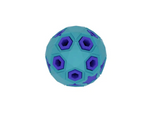 Astro Starry Rubber Ball (Teal & Purple, 3") | Bud"z