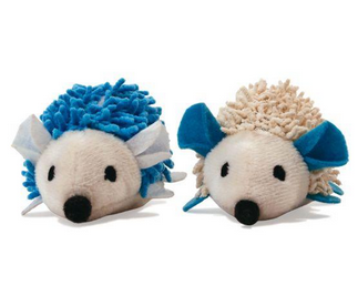 Hedgehogs Duo Cat Toys (Blue & Beige) | Bud'Z