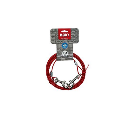 Tie Out Cable (25lbs, 10ft) | Bud'z