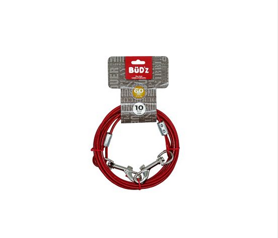 Tie Out Cable (60lbs, 10ft) | Bud'z