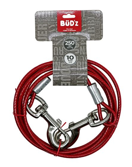 Tie Out Cable (250lbs, 10ft) | Bud'z