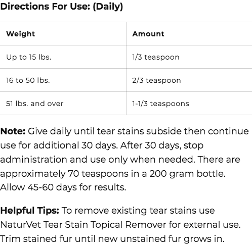 Tear Stain Supplement With Lutein | NaturVet