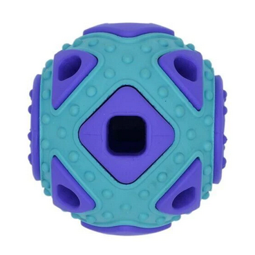 Astro Squared Rubber Ball (Teal & Purple, 2.5") | Bud'Z