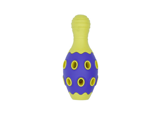 Astro Rubber Bowling Pin (Yellow & Purple, 6") | Bud'Z