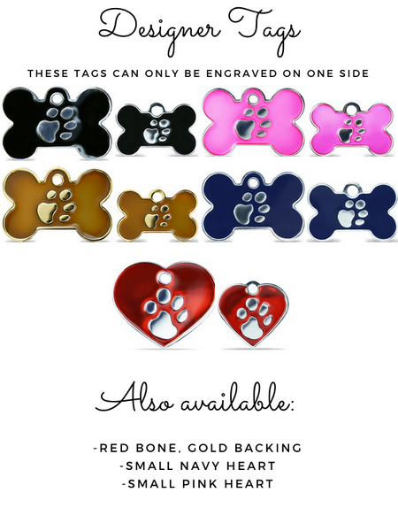 Designer hot sale pet tags