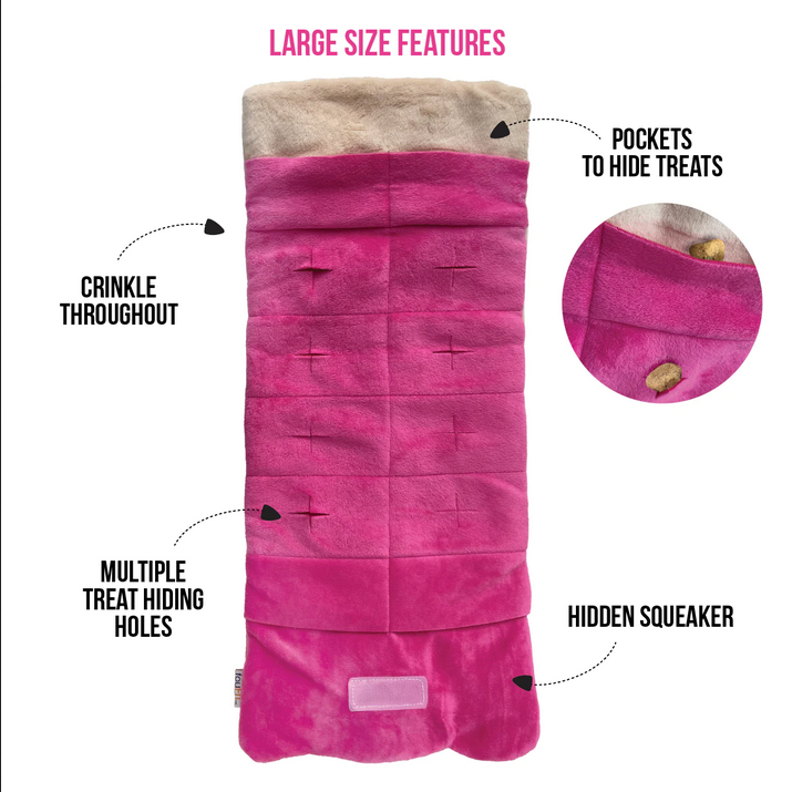 Birthday Roll Toy (Large, Pink) | FouFou Dog