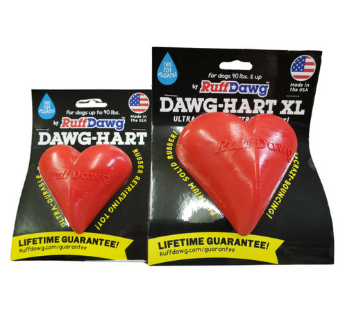 Indestructible Rubber Dawg-Hart (Regular, Red) | Ruff Dawg
