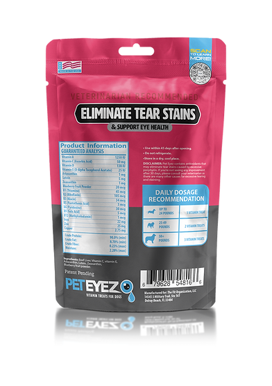 Tear Stain & Eye Health Treats (Beef Liver, 1oz) | Pet Eyez