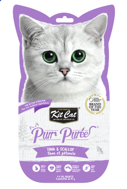 Purr Purées Tuna & Scallop Cat Treat (4pk) | Kit Cat