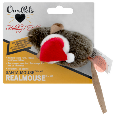 Santa Mouse Cat Toy | OurPets